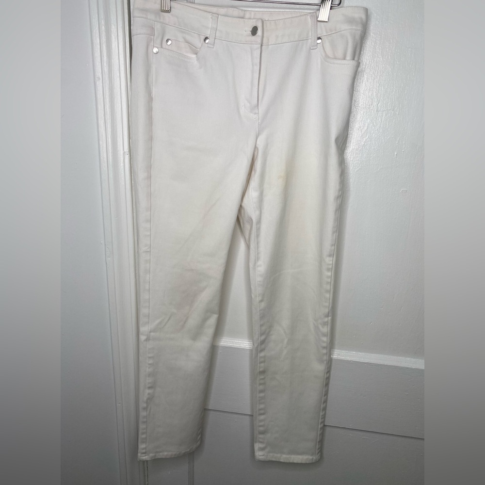 J MCLAUGHLIN White Straight-Stretch Leg Jeans